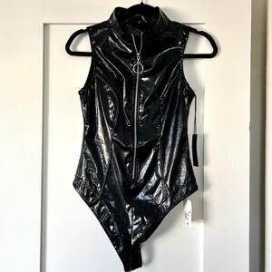 Fredricks of Hollywood Forever 21 Pleather bodysuit M
